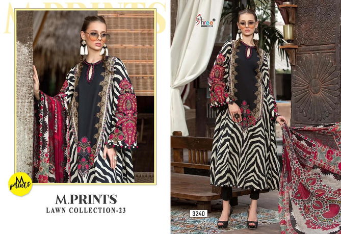 Shree M Prints Lawn Collection 23 Cotton Pakistani Suits Catalog
